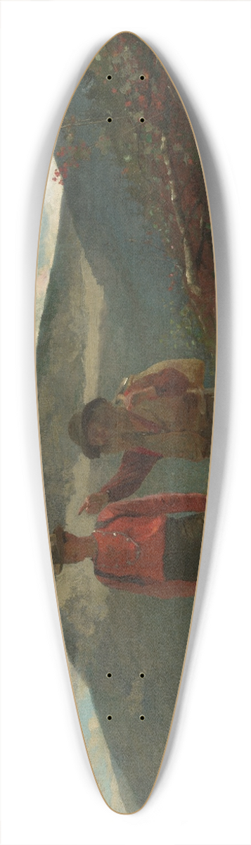 Winslow Homer - Two Guides 39.3 inch art pintail longboard deck