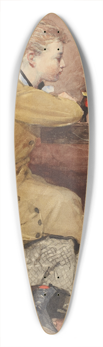 Winslow Homer - Woman and Elephant 39.3 inch art pintail longboard deck