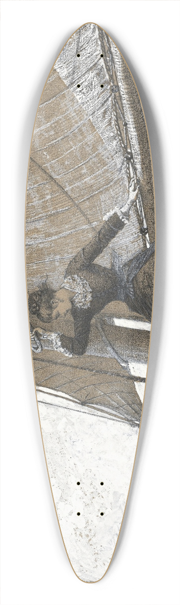Winslow Homer - Yachting Girl 39.3 inch art pintail longboard deck