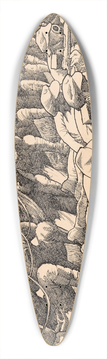 Winsor McCay - The Great War 39.3 inch art pintail longboard deck