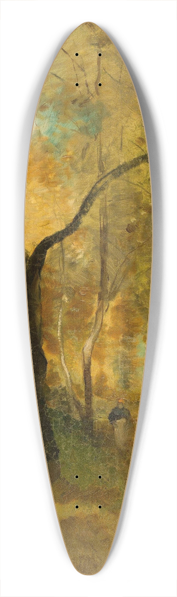 Witold Pruszkowski - Forest in autumn 39.3 inch art pintail longboard deck