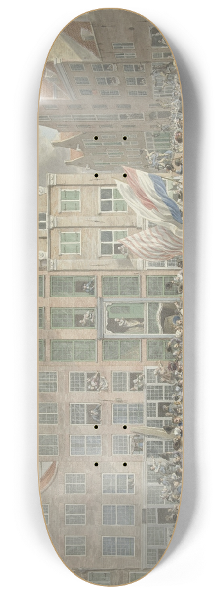 Dirk Langendijk - Anti-Engelse demonstratie te Rotterdam, 2 maart 1781 8.25 inch art skate deck