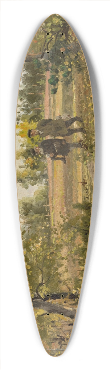 Wodzimierz J. Makowski - In a birch forest 39.3 inch art pintail longboard deck