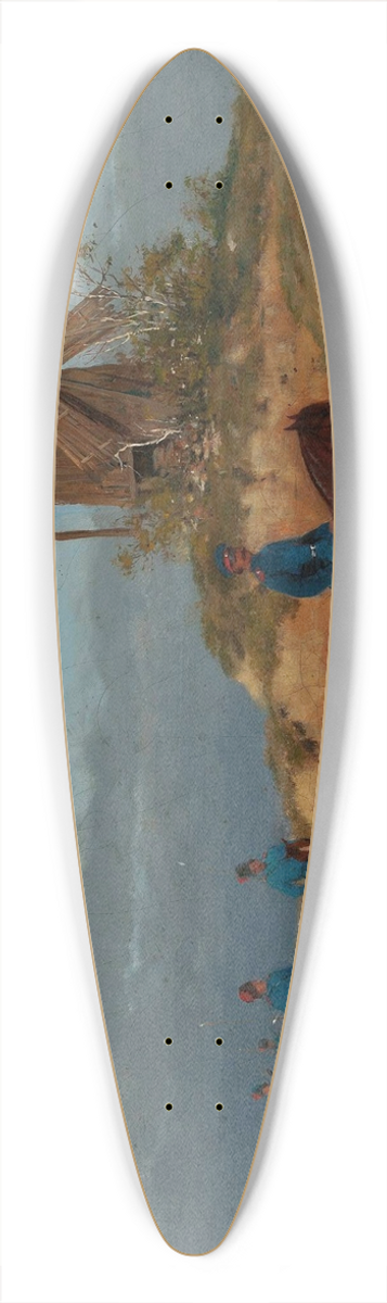 Wodzimierz o - Soldiers on a field track 39.3 inch art pintail longboard deck