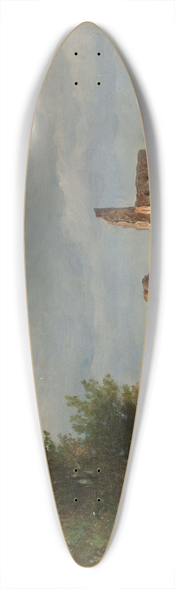 Wojciech Gerson - Ruins of the Trakai Island Castle 39.3 inch art pintail longboard deck