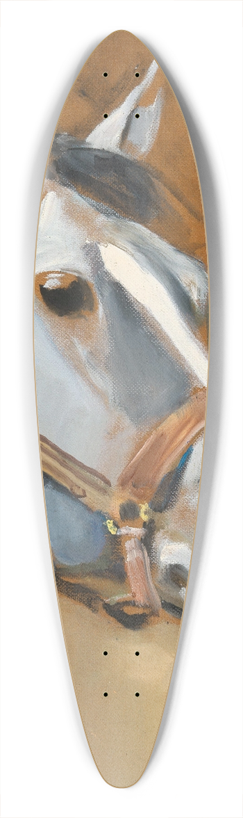 Wojciech Kossak - A Horses Head in Profile 39.3 inch art pintail longboard deck