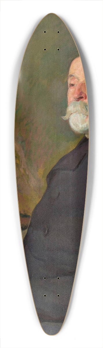 Wojciech Weiss - Portait of August Iwaski 39.3 inch art pintail longboard deck
