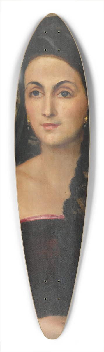 Wojciech Weiss - Portrait of Maria Skrzywan in Spanish costume 39.3 inch art pintail longboard deck
