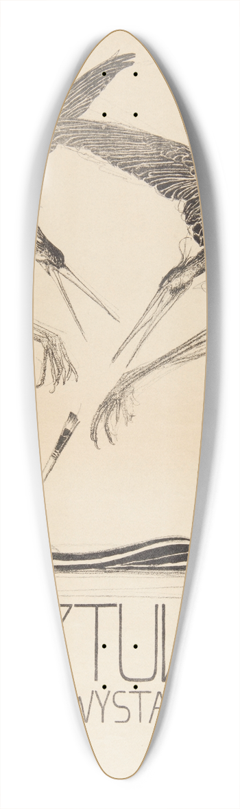 Wojciech Weiss - Sztuka 10 wystawa 39.3 inch art pintail longboard deck