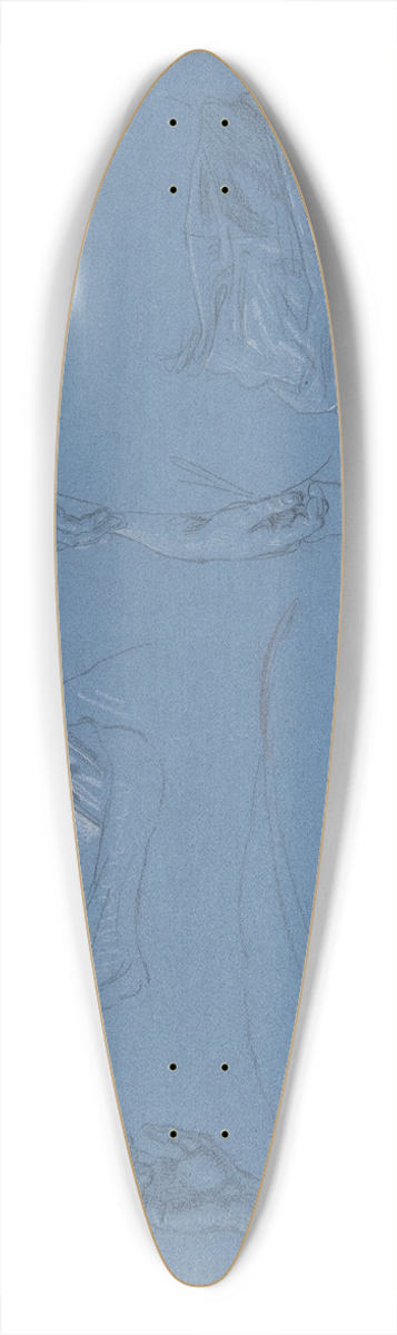 Wolfgang Adam Tpffer - Studies of a woman, her hands and arms and drapery 39.3 inch art pintail longboard deck