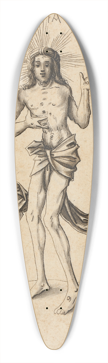 Workshop of Hans Holbein the elder - Christ as the Man of Sorrows 39.3 inch art pintail longboard deck