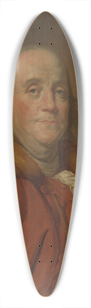 Workshop of Joseph Siffred Duplessis - Benjamin Franklin (17061790) 39.3 inch art pintail longboard deck
