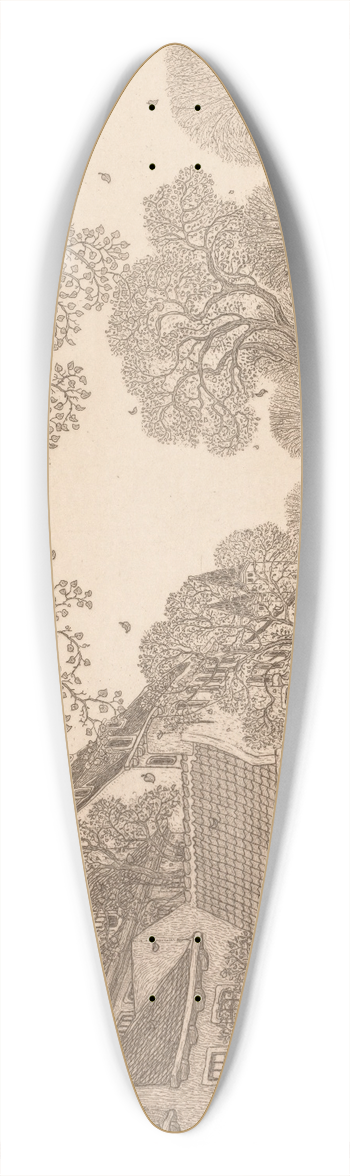 Wynand Otto Jan Nieuwenkamp - Falling Leaves, Amersfoort 39.3 inch art pintail longboard deck