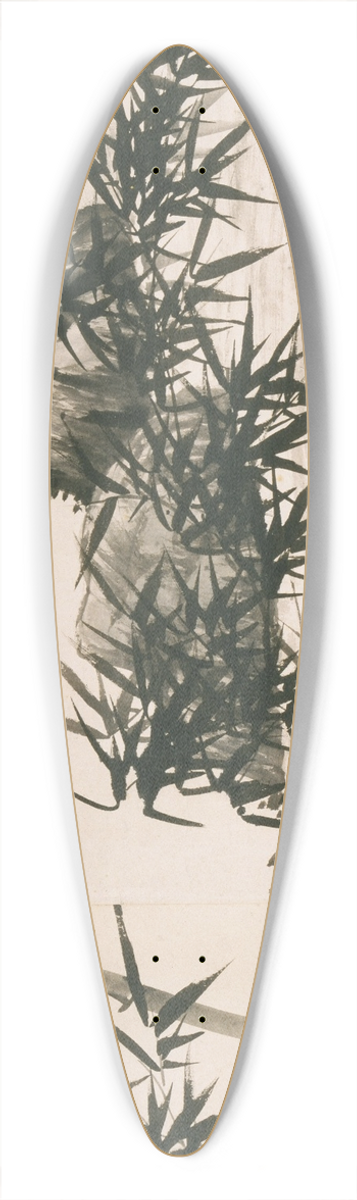 Xia Chang - Bamboo under Spring Rain 39.3 inch art pintail longboard deck