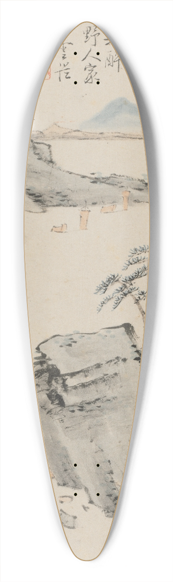 Xiao Yuncong - Album of Seasonal Landscapes, Leaf C (previous leaf 6) 39.3 inch art pintail longboard deck