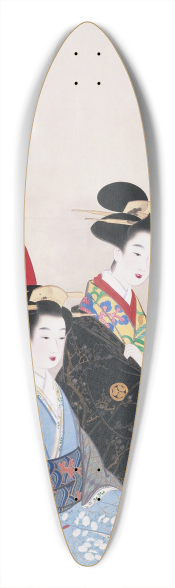 Yamaguchi Soken - Ladies of the Warrior Class 39.3 inch art pintail longboard deck