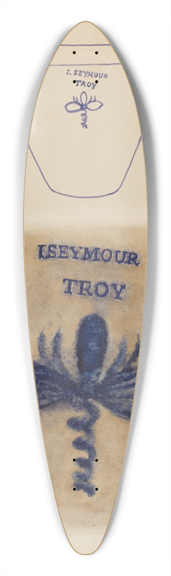 Yolande Delasser - Crock 39.3 inch art pintail longboard deck