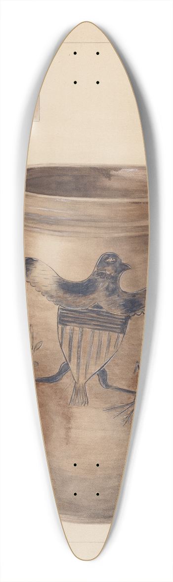 Yolande Delasser - Crock 39.3 inch art pintail longboard deck
