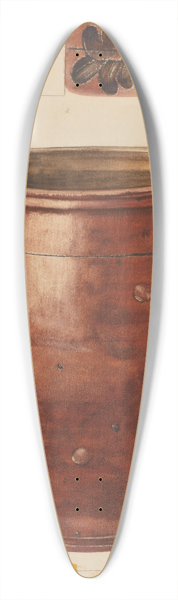 Yolande Delasser - Crock 39.3 inch art pintail longboard deck