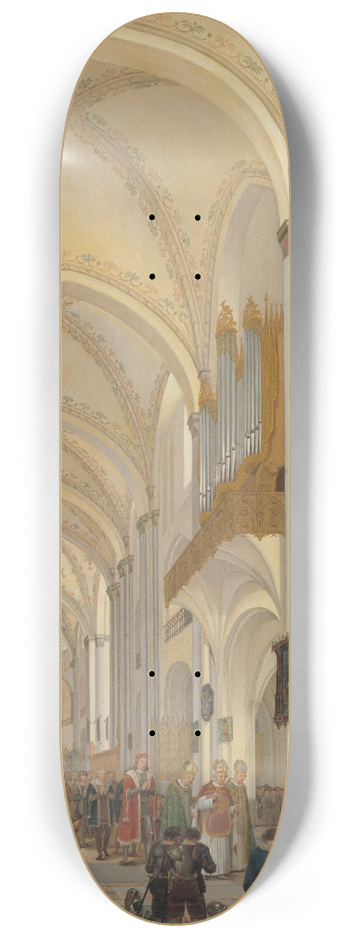 Ditlev Martens - The Interior Of Roskilde Cathedral 8.25 inch art skate deck