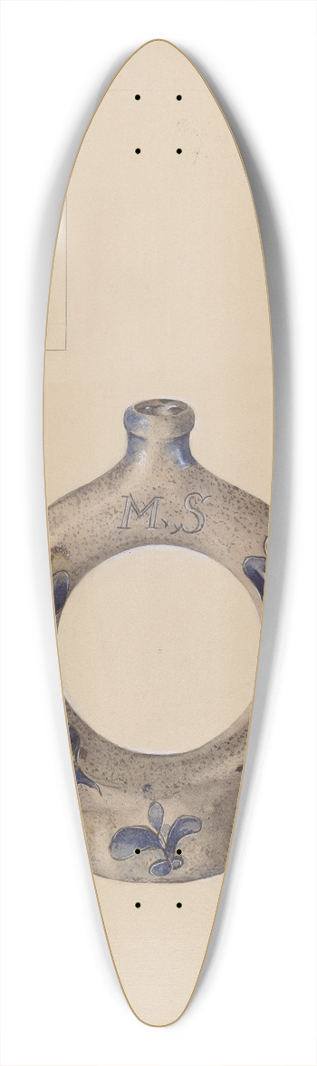 Yolande Delasser - Ring Bottle 39.3 inch art pintail longboard deck