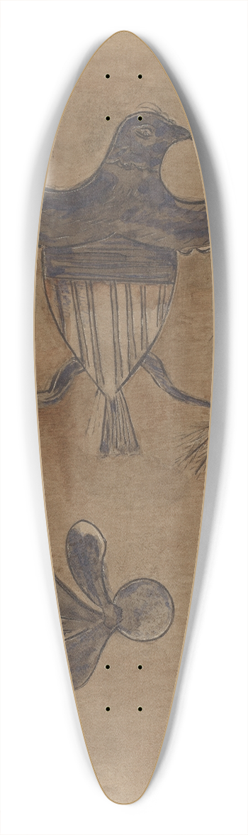 Yolande Delasser - Stoneware Crock 39.3 inch art pintail longboard deck