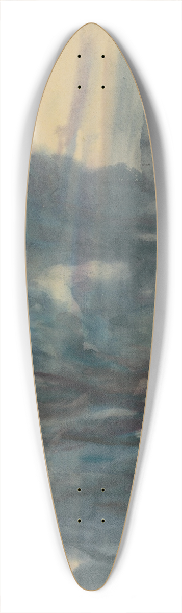 Zolo Palugyay - Trees by the River 39.3 inch art pintail longboard deck