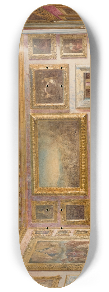 Domenico Caligo - Interior of Palazzo Pitti in Florence; Sala di Saturno 8.25 inch art skate deck