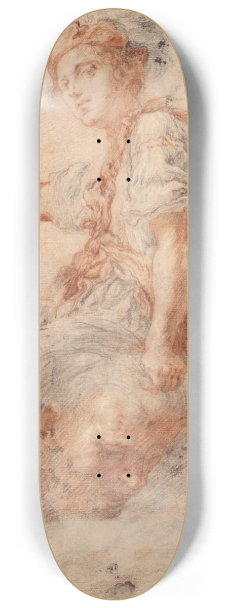 Domenico Fetti - David with the Head of Goliath 8.25 inch art skate deck