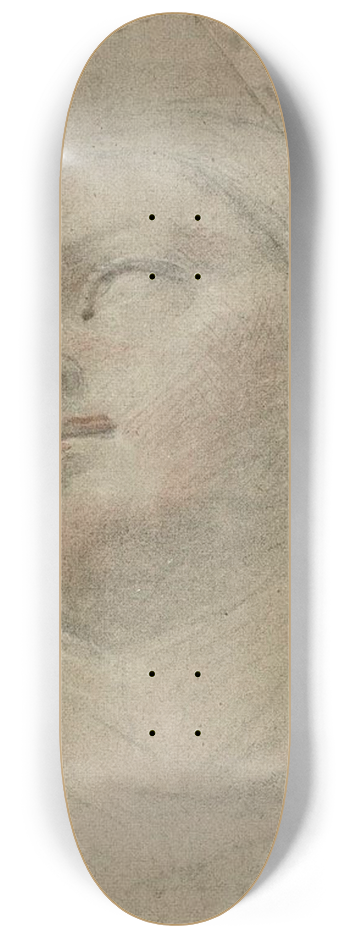 Domenico Maria Canuti - Head of a Dominican Nun; Study for the Ecstasy of Saint Dominic 8.25 inch art skate deck
