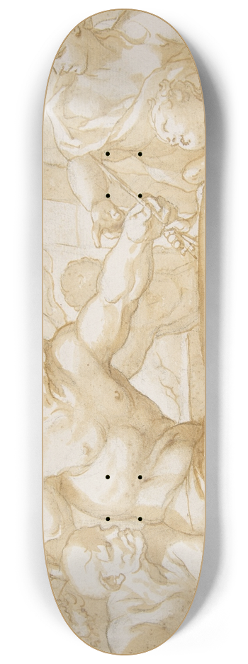 Domenico Piola - Venus and Cupid in Vulcans Forge 8.25 inch art skate deck