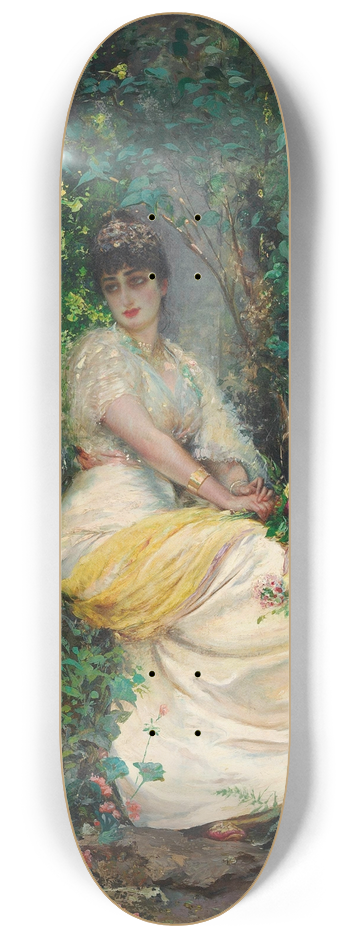 douard Frdric Wilhelm Richter - A seat in the shade 8.25 inch art skate deck