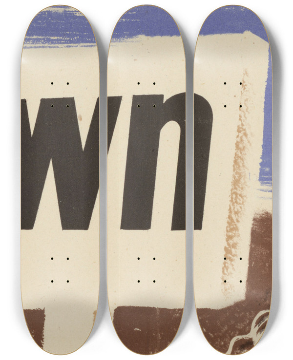 Triptych art skateboard deck of Hans Schleger Grow Your Own Food by Hans Schleger (1898-1976)