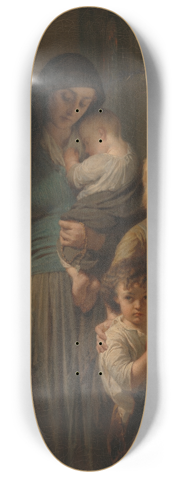 douard-Louis Dubufe - The widows penny 8.25 inch art skate deck