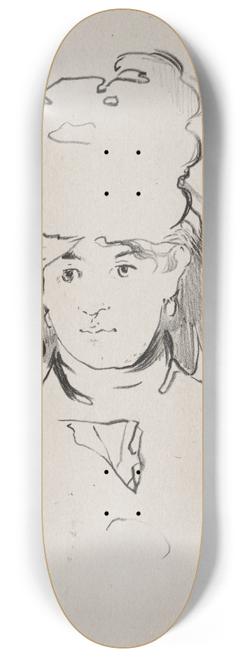 douard Manet - Berthe Morisot 8.25 inch art skate deck