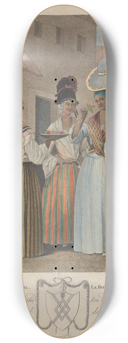 Agostino Brunias - The West India Flower Girl 8.25 inch art skate deck