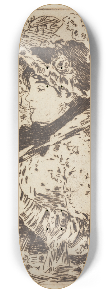 douard Manet - Jeanne Le Printemps 8.25 inch art skate deck
