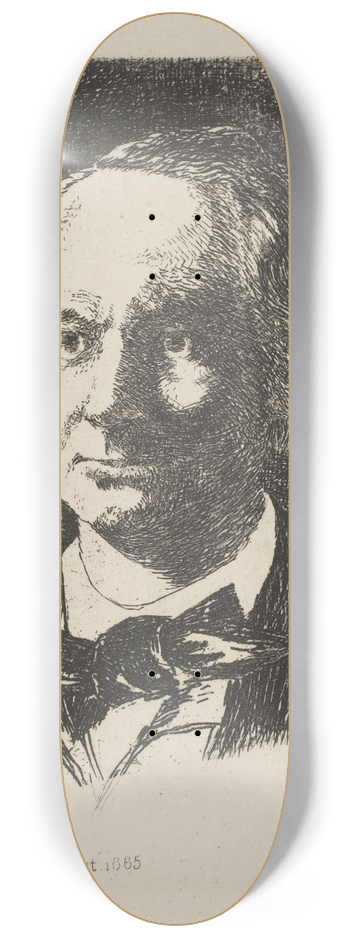 douard Manet - Portrait of Charles Baudelaire 8.25 inch art skate deck