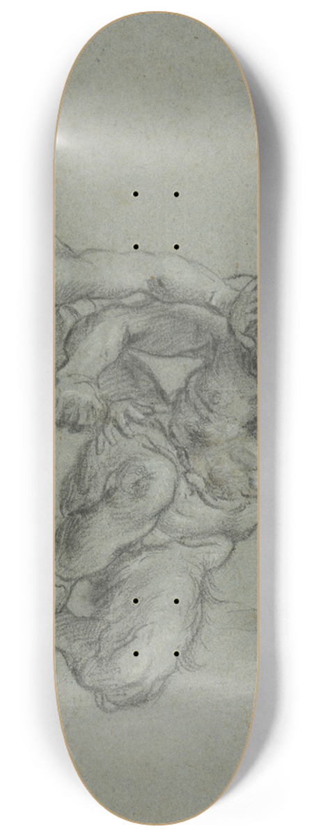 Agostino Carracci - Cupid Overpowering Pan 8.25 inch art skate deck
