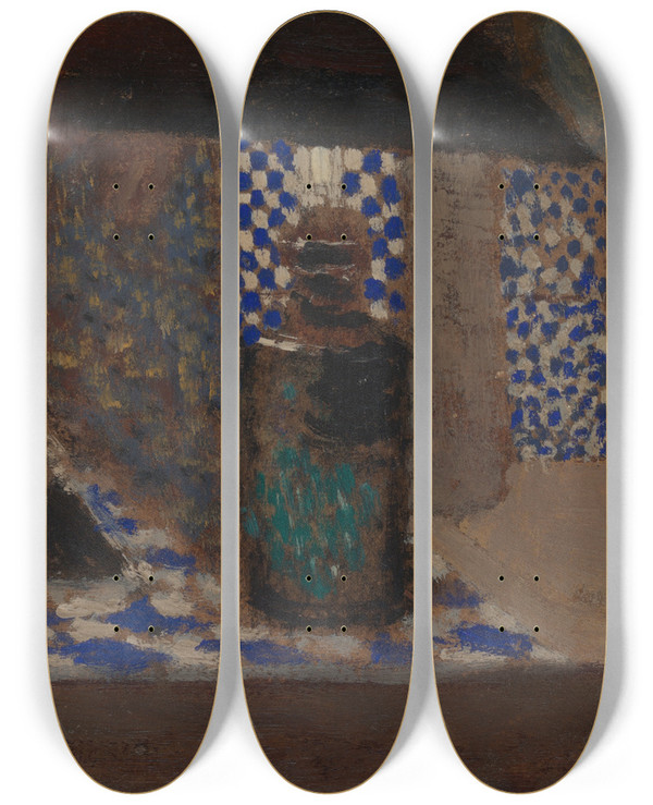 Triptych art skateboard deck of Douard Vuillard Thekitchen by douard Vuillard (1868-1940)