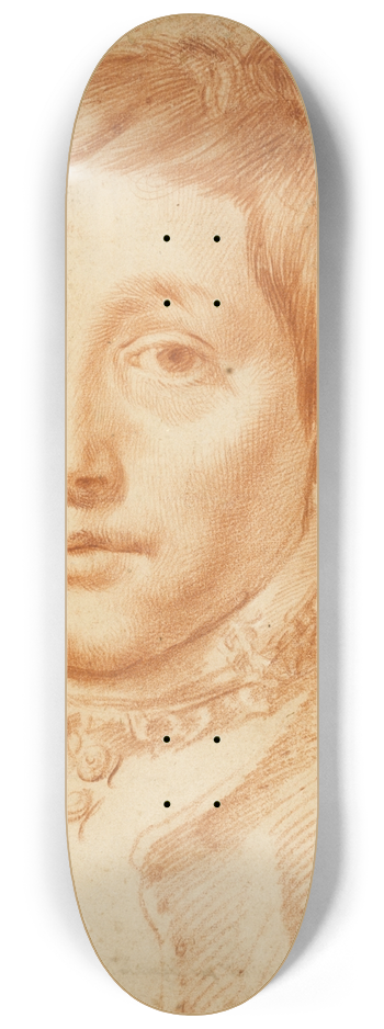 Agostino Carracci - Portrait of His Son, Antonio Carracci 8.25 inch art skate deck