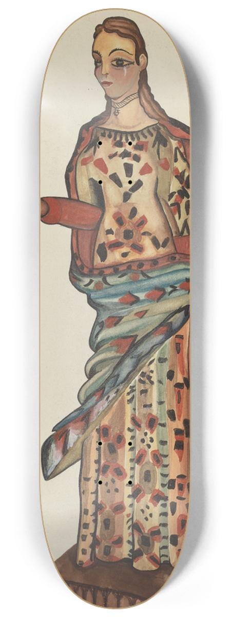 E. Boyd - Bulto (Wooden Figure of Saint) 8.25 inch art skate deck