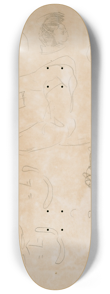 Edgar Degas - Caricature Sketches 8.25 inch art skate deck