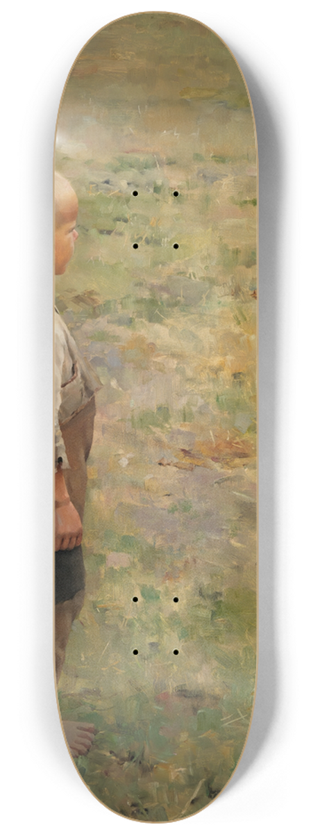 Akseli Gallen-Kallela - Boy With A Crow 8.25 inch art skate deck