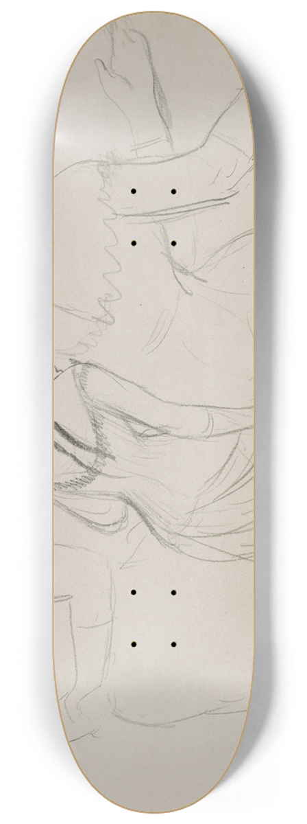 Edgar Degas - Sketches of a Caf Singer 8.25 inch art skate deck