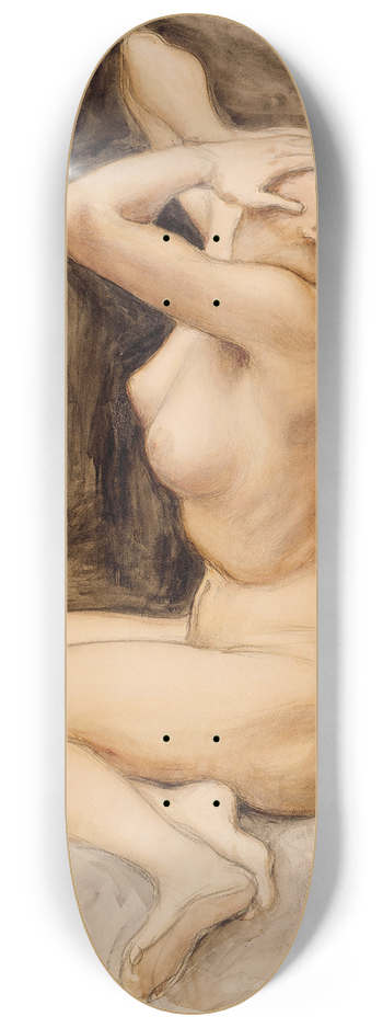 Akseli Gallen-Kallela - Despair, Study For The by The River Of Tuonela, Juslius Mausoleum 8.25 inch art skate deck