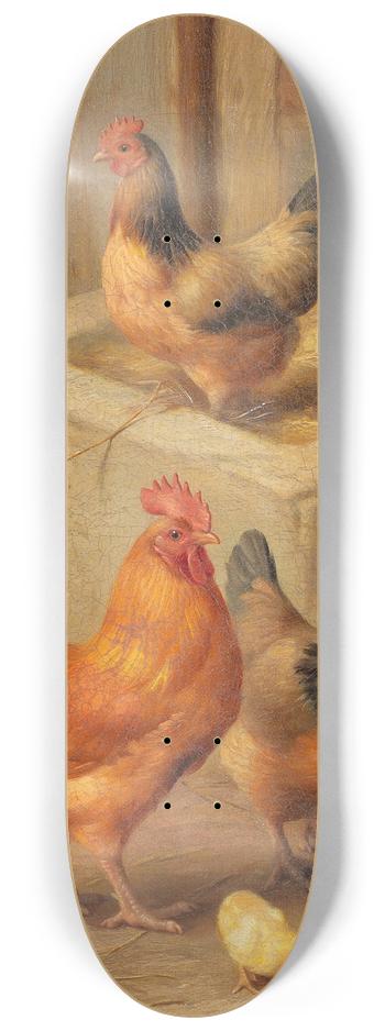 Edgar Hunt - Farmyard family 8.25 inch art skate deck