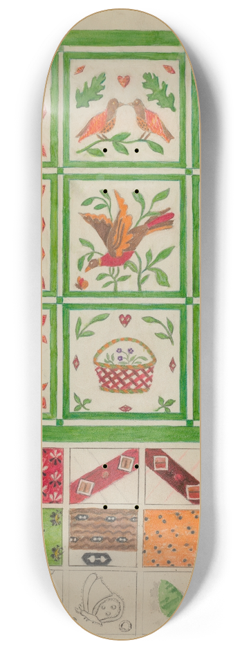 Edith Magnette - Quilt for Bedspread 8.25 inch art skate deck