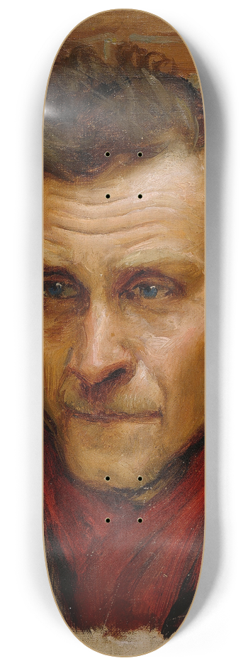 Akseli Gallen-Kallela - Head of a Man, study for the painting By the River of Tuonela 8.25 inch art skate deck