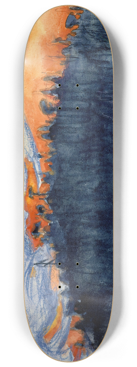 Akseli Gallen-Kallela - Impivaara from Far 8.25 inch art skate deck